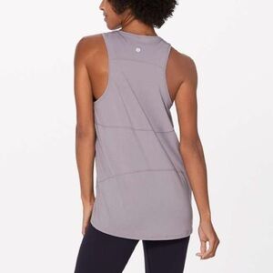 Lululemon Back In Action Tank Lavender Grey- Size Small